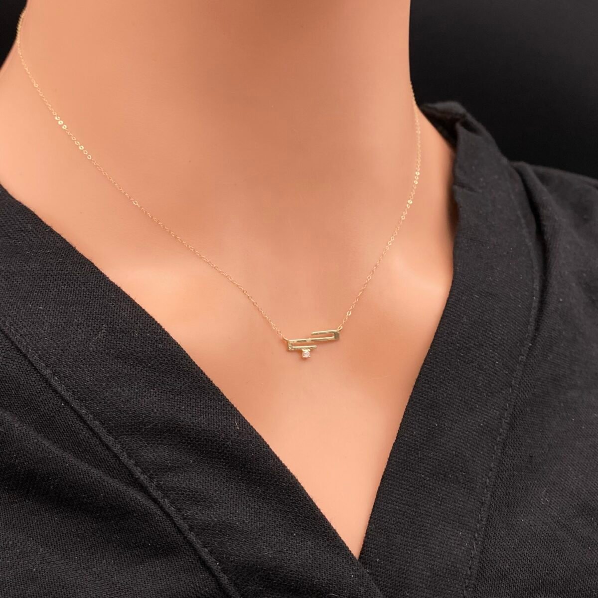 ⁦عقد ذهب عيار 18 الوزن 0.49 جرام⁩ - الصورة ⁦2⁩