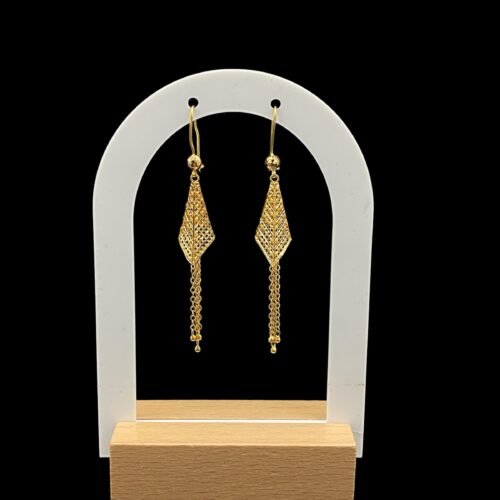 حلق ذهب عيار 21 الوزن 2.39 جرام