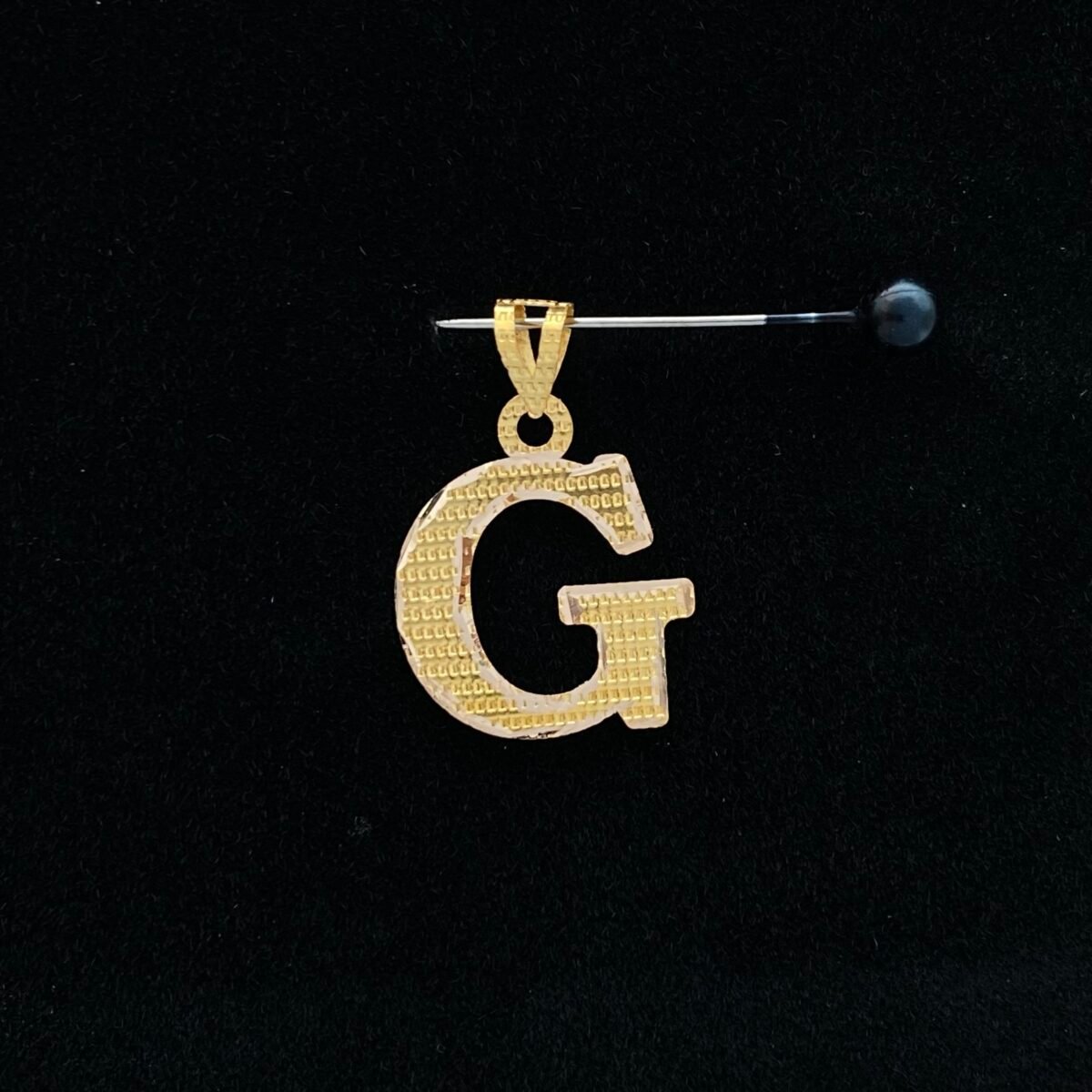 ⁦حرف G ذهب عيار 21 الوزن 0.36 جرام⁩ - الصورة ⁦2⁩