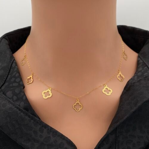 عقد ذهب عيار 21 الوزن 0.90 جرام