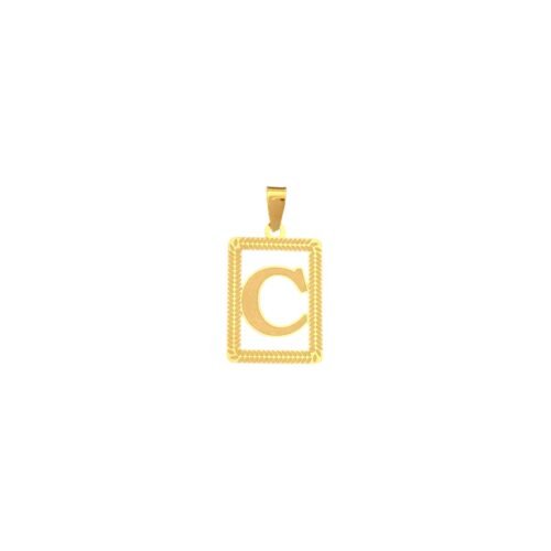 تعليقه حرف C ذهب عيار 18 الوزن 0.3 جرام