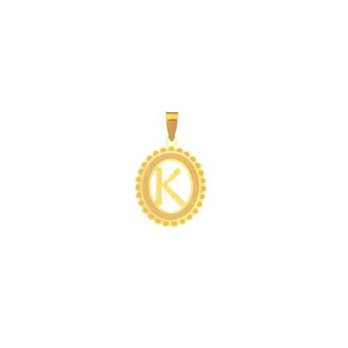تعليقه حرف K ذهب عيار 18 الوزن 0.3 جرام