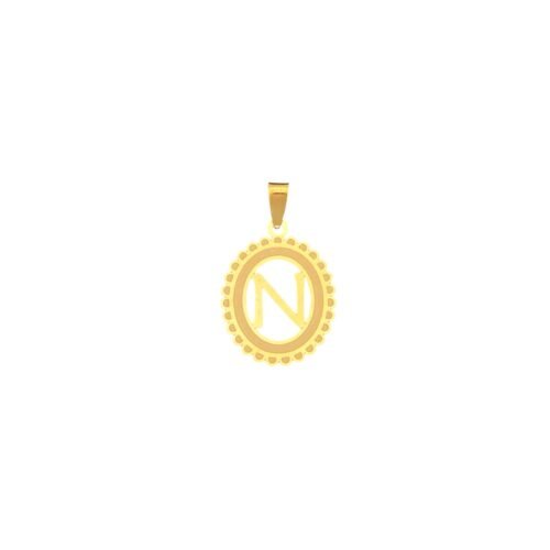 تعليقه حرف N ذهب عيار 18 الوزن 0.33 جرام
