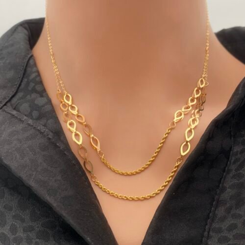 عقد ذهب عيار 21 الوزن 1.95 جرام