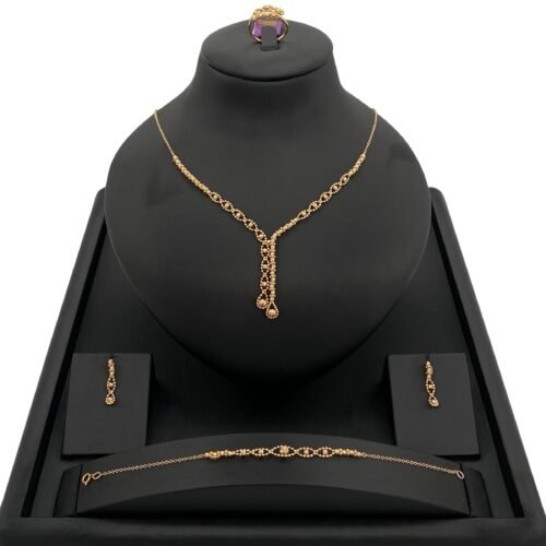 طقم ذهب عيار 21 الوزن 13.52 جرام
