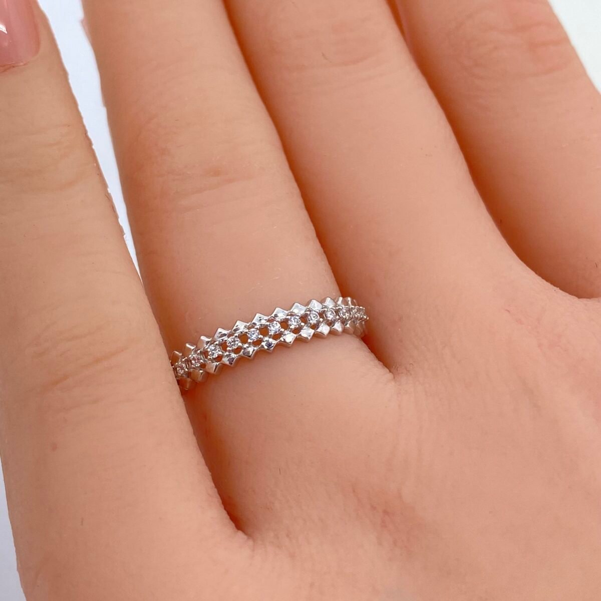 ⁦خاتم ذهب عيار 18 الوزن 0.88 جرام⁩ - الصورة ⁦2⁩