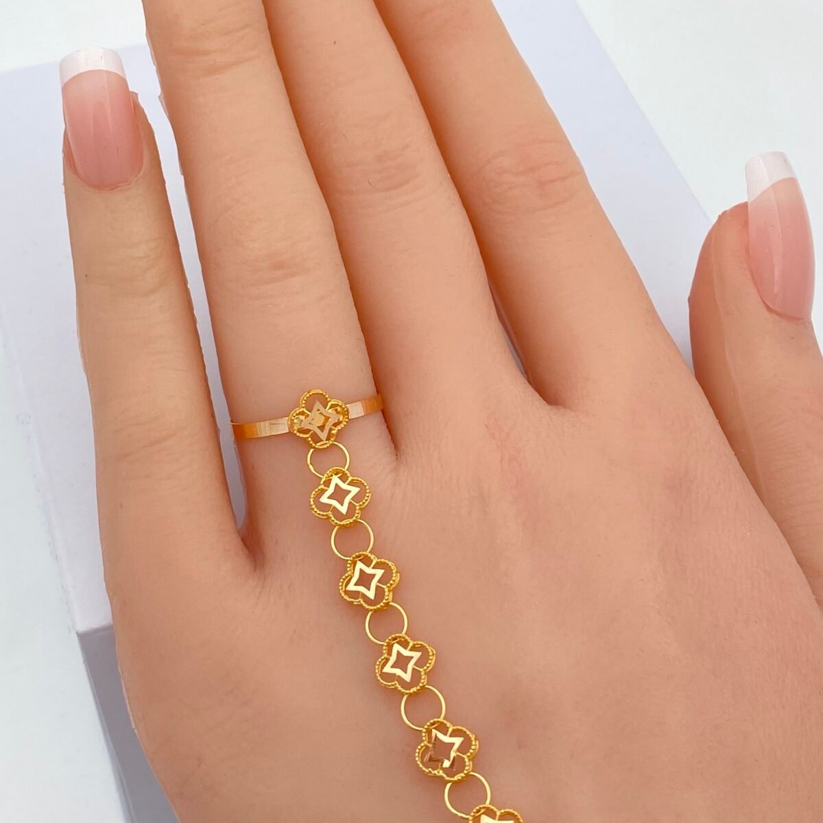 ⁦كف ذهب عيار 21 الوزن 7.76 جرام⁩ - الصورة ⁦4⁩