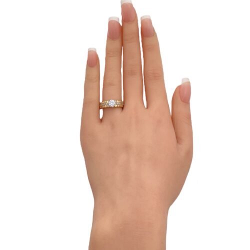 خاتم ذهب عيار 18 الوزن 2.82 جرام