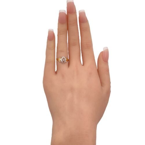 خاتم ذهب عيار 18 الوزن 0.92 جرام