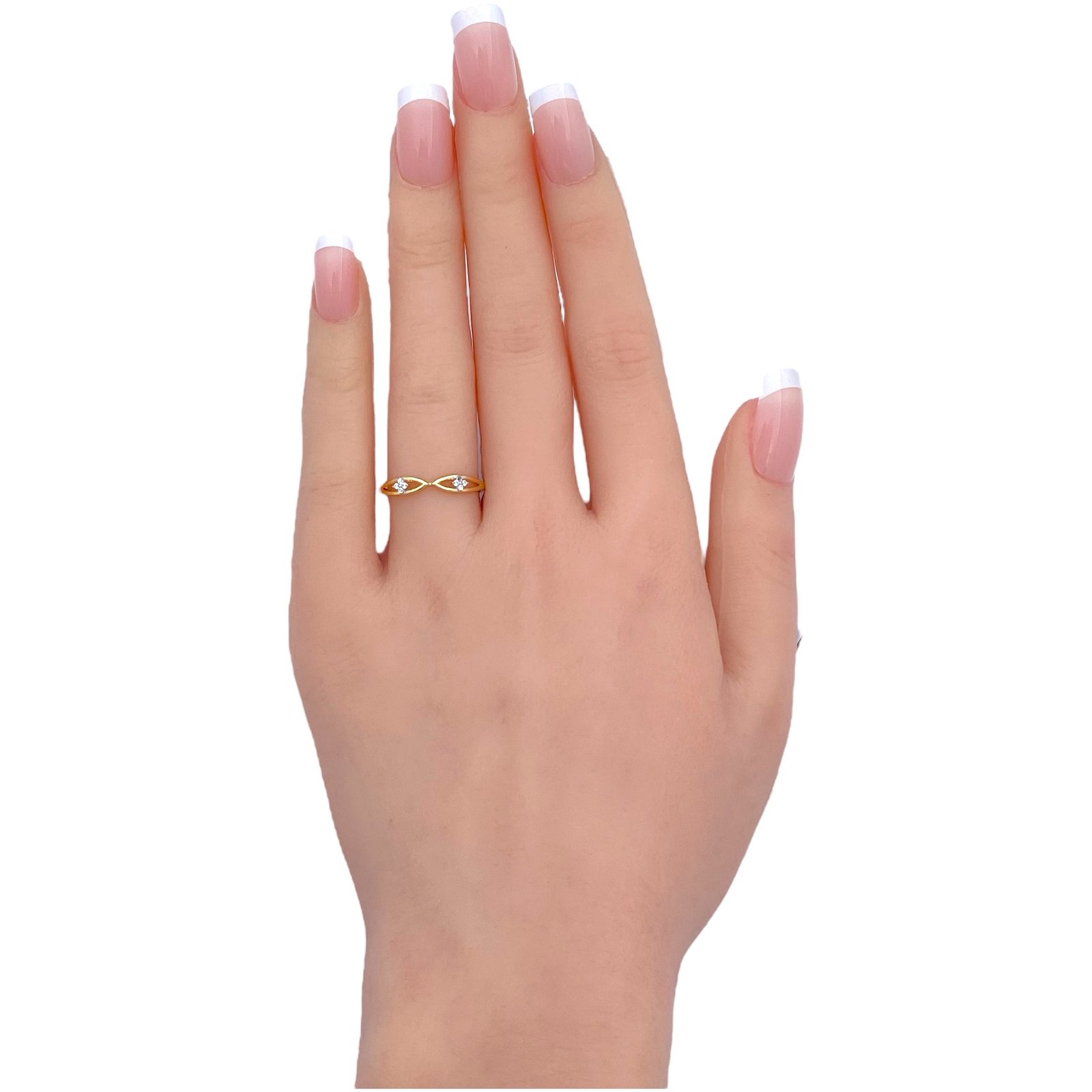 خاتم ذهب عيار 18 الوزن 0.90 جرام