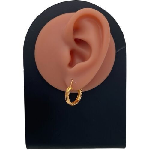 حلق ذهب عيار 21 الوزن 2.06 جرام