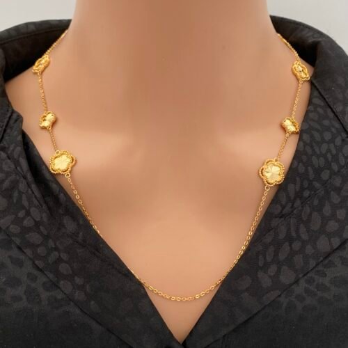 سبحة ذهب طويله عيار 21 بتصميم مميز لأناقة لا تُضاهى