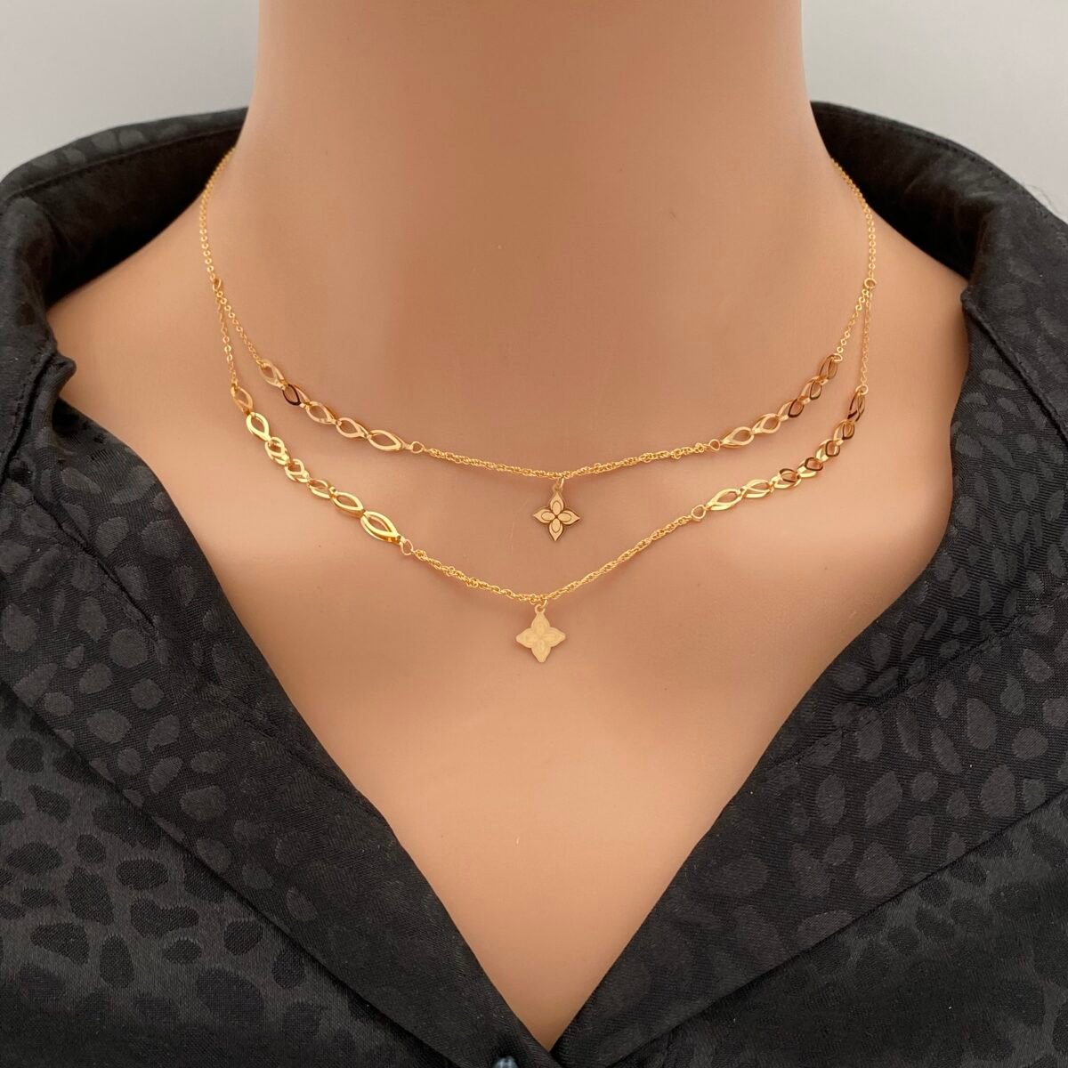 عقد ذهب عيار 21 الوزن 1.50 جرام