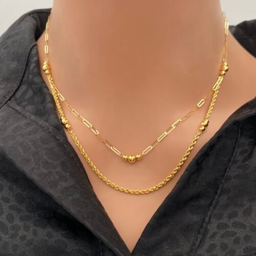 عقد ذهب عيار 18 الوزن 1.99 جرام