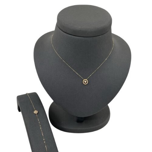 عقد و إسوارة ذهب عيار 18 الوزن 1.22 جرام