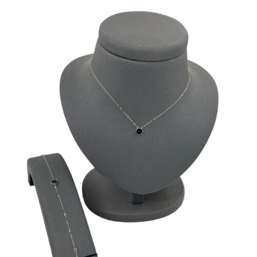 عقد و اسواره ذهب عيار 18 الوزن 0.91 جرام