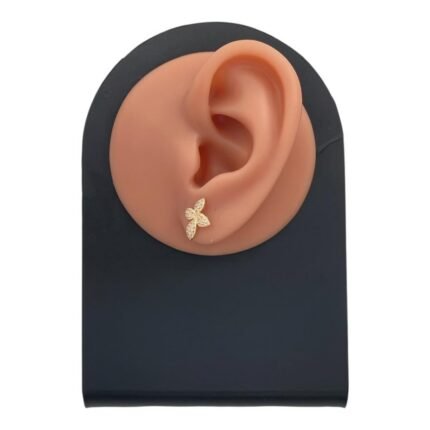 حلق ذهب عيار 18 الوزن 0.98 جرام