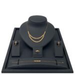 طقم ذهب شومية دورين عيار 21 وزن 12.16 جم بتصميم خلية نحل عصري