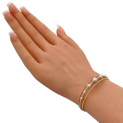 أسوارة هيفاء ذهب عيار 18 الوزن  5.29 جرام