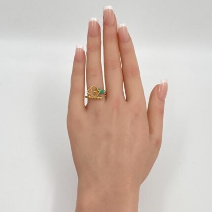 خاتم ذهب عيار 18 الوزن 2.15 جرام