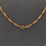 ⁦سلسال ذهب عيار 21 الوزن 8 جرام تصميم مبروم بسيط⁩ - الصورة ⁦2⁩