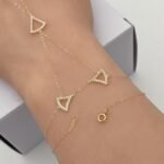 ⁦كف ذهب عيار 18 الوزن 0.99 جرام⁩ - الصورة ⁦2⁩