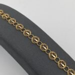 ⁦اسوارة ذهب فراشة عيار 21 طول 18 سم وزن 3.79 جم تضيف لمسة أنوثة⁩ - الصورة ⁦4⁩