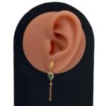 حلق ذهب عيار 21 الوزن 1.88 جرام