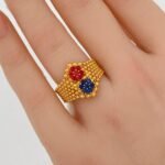 ⁦خاتم ذهب عيار 21 الوزن 4.05 جرام⁩ - الصورة ⁦2⁩