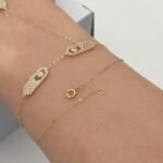 ⁦كف ذهب عيار 18 الوزن 1.44 جرام⁩ - الصورة ⁦3⁩