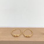 ⁦حلق ذهب عيار 21 الوزن 1.21 جرام⁩ - الصورة ⁦2⁩