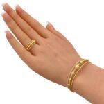 أسوارة وخاتم هيفاء ذهب عيار 18 الوزن 7.34 جرام