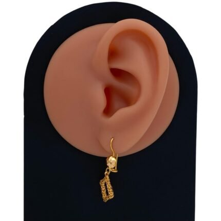 حلق ذهب عيار 21 الوزن 1.72 جرام