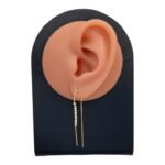 حلق ذهب عيار 18 الوزن 1.63 جرام