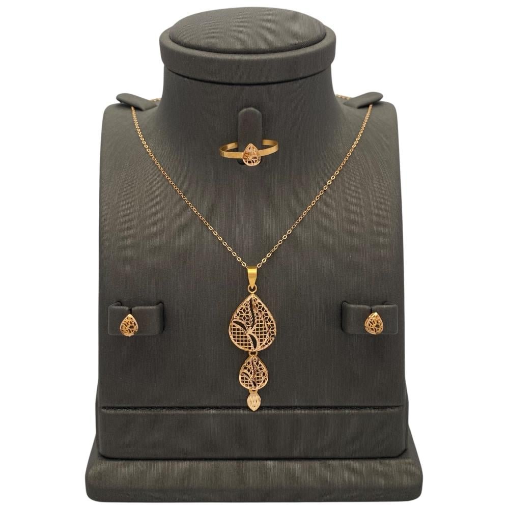 نصف طقم ذهب عيار 21 الوزن 4 جرام نصف طقم ذهب عيار 21 الوزن 4 جرام