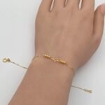 ⁦اسوارة ذهب عيار 21 وزن 0.86 جم تصميم باسكال مستوحى من الفخامة⁩ - الصورة ⁦3⁩