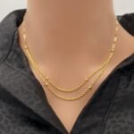 عقد ذهب عيار 18 الوزن 1.75 جرام