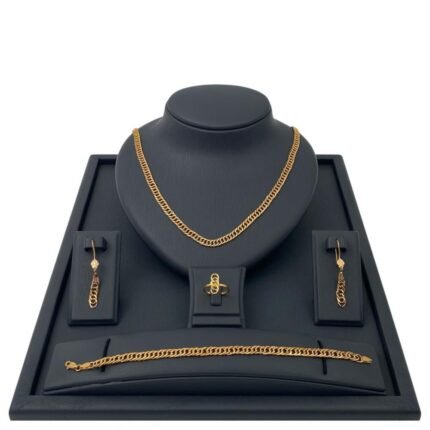 طقم ذهب جنزير عيار 21 الوزن 26.4 جرام