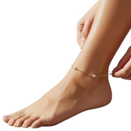 خلخال ذهب عيار 18 الوزن 1.47 جرام