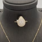 ⁦نصف طقم ذهب دمعه عيار 18 الوزن 10.08 جرام⁩ - الصورة ⁦4⁩