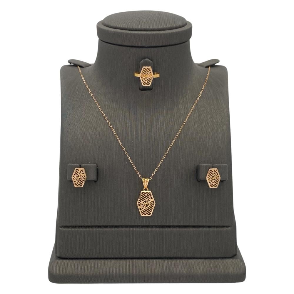 نصف طقم ذهب عيار 21 الوزن 3.44 جرام نصف طقم ذهب عيار 21 الوزن 3.44 جرام