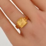 ⁦خاتم ذهب عيار 21 الوزن 2.1 جرام⁩ - الصورة ⁦2⁩