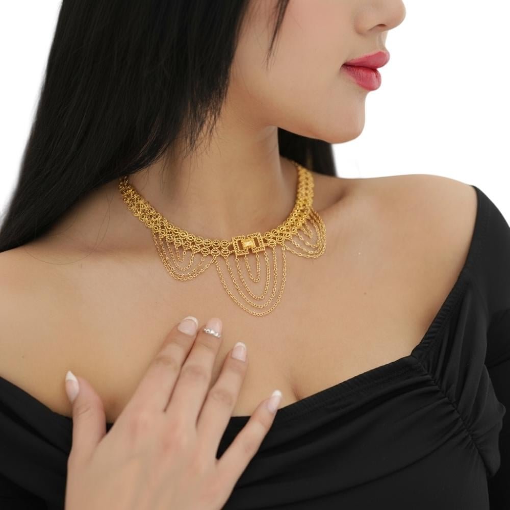 خناق ذهب عيار 21 الوزن 12.10 جرام خناق ذهب عيار 21 الوزن 12.10 جرام