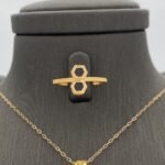 ⁦نصف طقم ذهب عيار 21 الوزن 4.6 جرام⁩ - الصورة ⁦3⁩