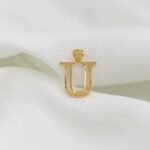 تعليقه حرف U ذهب عيار 21 -R55009