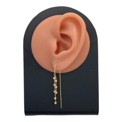 حلق ذهب عيار 18 الوزن 1.93 جرام