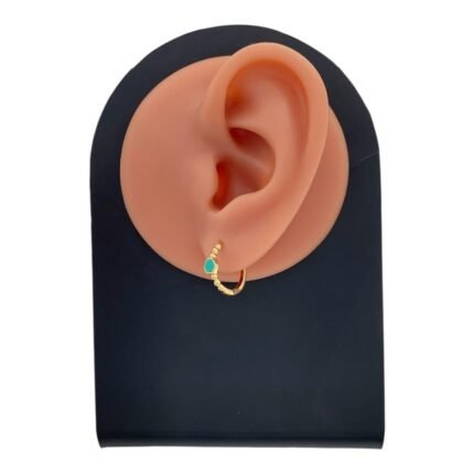 حلق ذهب عيار 18 الوزن 1.31 جرام