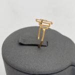 ⁦خاتم ذهب عيار 21 الوزن 0.47 جرام⁩ - الصورة ⁦3⁩