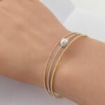 ⁦أسوارة هيفاء ذهب عيار 18 الوزن 4.52 جرام⁩ - الصورة ⁦2⁩