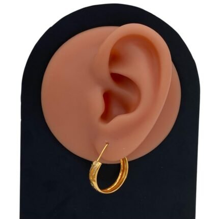 حلق ذهب عيار 21 الوزن 1.97 جرام